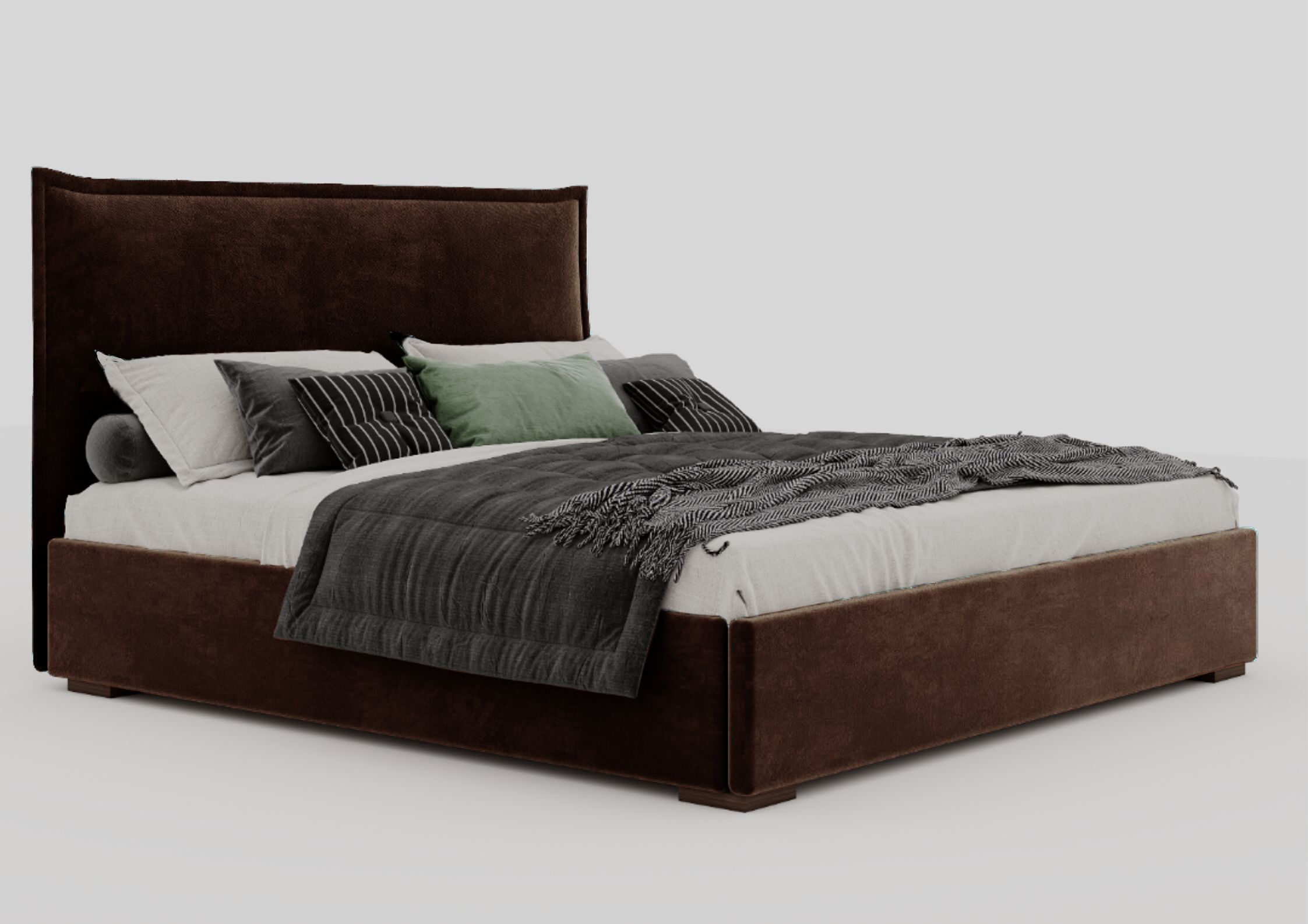 Brązowe łóżko 180x200cm